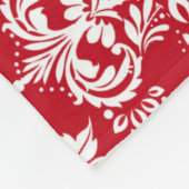 Eleganter Rot-Weiß-Damaskus-Musterurlaub Fleecedecke (Ecke)