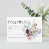 ELEGANTER ROT & WEISS-EMPFANG EINLADUNG (Stehend Vorderseite)