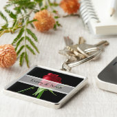 Eleganter Rote Rose Wedding Schlüsselanhänger (Seite)