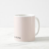 Eleganter, roter Beige Personalisierter Name - Kaffeetasse (VorderseiteRechts)