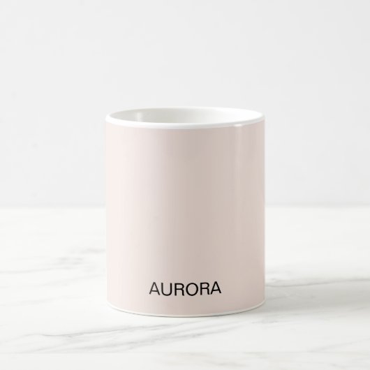 Eleganter, roter Beige Personalisierter Name - Kaffeetasse (Mittel)