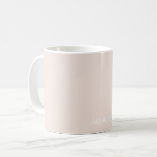 Eleganter, roter Beige Personalisierter Name - Kaffeetasse (Vorderseite Links)