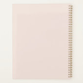 Eleganter, roter Beige Personalisierter Name - Planer (Rückseite)