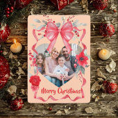 Eleganter roter Bogen Weihnachten Vier Foto