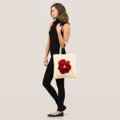 Eleganter roter burgunderfarbener Stiefmütterchen- Tragetasche (Vorderseite (Model))
