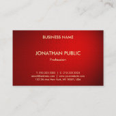 Eleganter, roter Damask Goldtext Beruflich Visitenkarte (Rückseite)