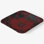 Eleganter, roter Damast Weihnachtsstanzkreuz Telle Pappteller (Gewinkelt)