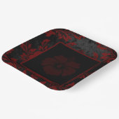 Eleganter, roter Damast Weihnachtsstanzkreuz Telle Pappteller (Gewinkelt)