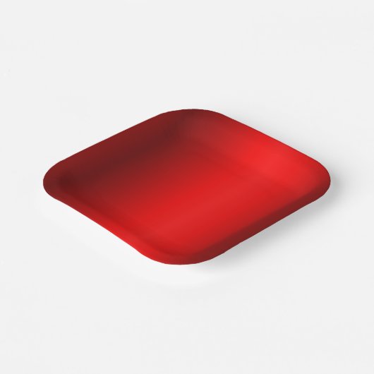 Eleganter roter Farbton bis Schwarz Pappteller (Gewinkelt)