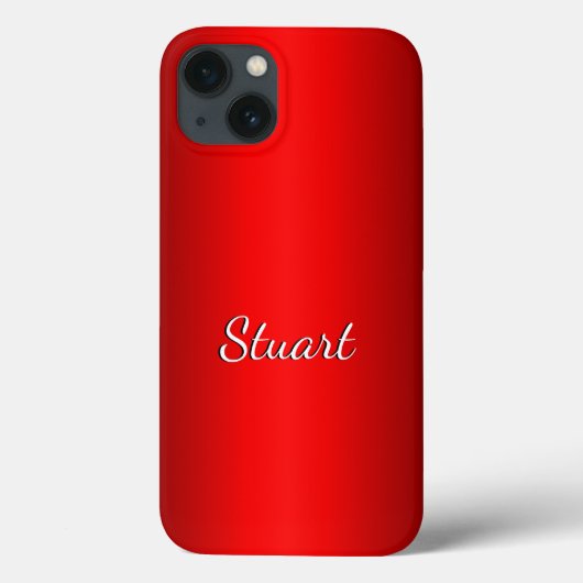 Eleganter roter Farbton mit Wahltext Case-Mate iPhone Hülle (Rückseite)