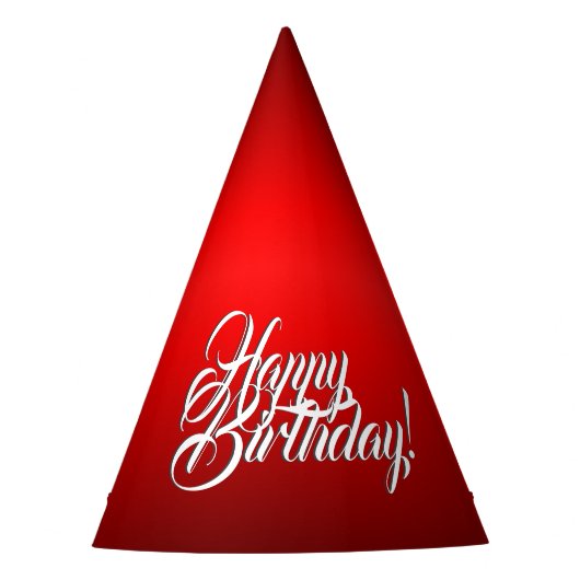 Eleganter roter Farbton mit Wahltext Partyhütchen (Vorderseite)