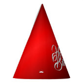 Eleganter roter Farbton mit Wahltext Partyhütchen (Links)