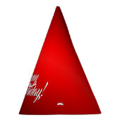 Eleganter roter Farbton mit Wahltext Partyhütchen (Rechts)