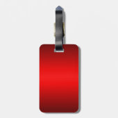 Eleganter roter Farbverlauf bis Schwarz Monogramm Gepäckanhänger (Rückseite vertikal)