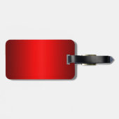 Eleganter roter Farbverlauf bis Schwarz Monogramm Gepäckanhänger (Rückseite horizontal)