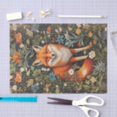 Eleganter Roter Fox Botanischer Wald Seidenpapier (Handwerk)