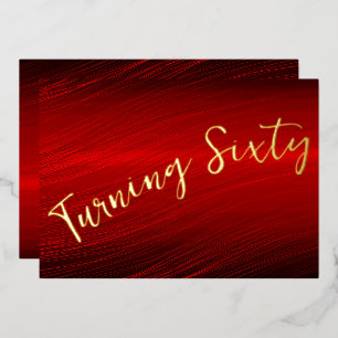 Eleganter roter Geburtstag Folieneinladung