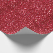 Eleganter Roter Glamour Glitzer Geschenkpapier (Ecke)
