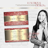 Eleganter Roter Glitzer Sparkle Stars Exquisite Visitenkarte