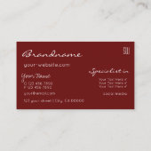 Eleganter Roter Glitzer Stars mit Monogramm Visitenkarte (Rückseite)