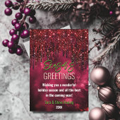 Eleganter, roter Glitzer Tropfen Weihnachten