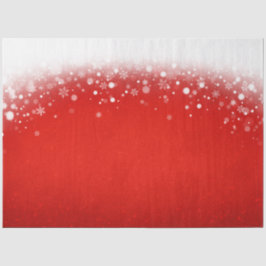 Eleganter Roter Glitzer Weiße Schneeflocken Weihna Seidenpapier