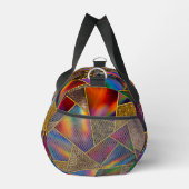 Eleganter roter goldholografischer geometrischer duffle bag (Rechts)