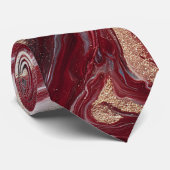 Eleganter roter Goldmarmor Krawatte (Gerollt)