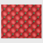 Eleganter Roter Grüner Glam Bling Urlaub Geschenkpapier (Flach)