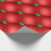 Eleganter Roter Grüner Glam Bling Urlaub Geschenkpapier (Ecke)