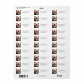 Eleganter Roter Kardinal und Berries Rücksendeadre (Vorne)