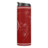 Eleganter Roter Marmor 20 Jahre Arbeit Jubiläum Thermosbecher (Nach rechts gedreht)