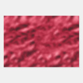 Eleganter Roter Metallischer Blumenstreifen Geschenkpapier Set (Vorderseite 3)