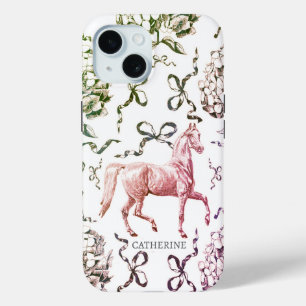 Eleganter Roter Name des Horse Hydrangea Bows Case-Mate iPhone Hülle
