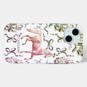 Eleganter Roter Name des Horse Hydrangea Bows Case-Mate iPhone Hülle (Rückseite (Horizontal))