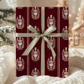 Eleganter roter Nussknacker Geschenkpapier