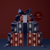 Eleganter roter Nussknacker Geschenkpapier
