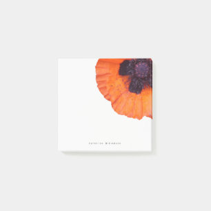 Eleganter Roter Oranger Mohn Personalized Post-it Klebezettel
