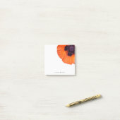 Eleganter Roter Oranger Mohn Personalized Post-it Klebezettel (Auf Schreibtisch)
