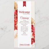 Eleganter, roter Orchideenfall Programm (Vorderseite)