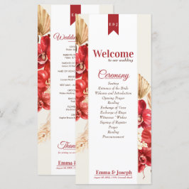 Eleganter, roter Orchideenfall Programm