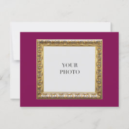 Eleganter Roter Persönlicher Foto Rahmen und Text Postkarte