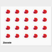 Eleganter Roter Rose Tail Betta Sticker - Luxuriös (Blatt)