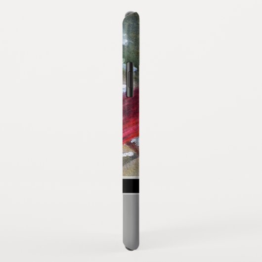 Eleganter roter schwarzer Monogramm-Name des Case-Mate iPhone Hülle (Hinten/Rechts)