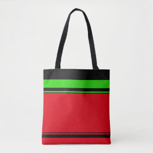 Eleganter Roter Schwarzer Streifen Urlaub spezifis Tasche