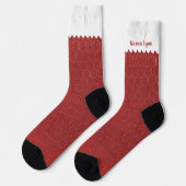 Eleganter roter Skalpell Personalisiert Socken (Linkes Detail)