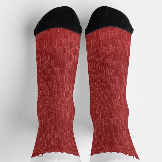 Eleganter roter Skalpell Personalisiert Socken (Oben)