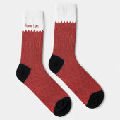 Eleganter roter Skalpell Personalisiert Socken (Rechts)