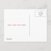 Eleganter Roter Swirl Save the Date Postkarte (Rückseite)