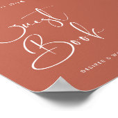 Eleganter Roter Ton Gästebuch Hochzeitszeichen (Ecke)